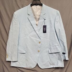 STAFFORD Signature Mens Sky Blue Sport Coat Blazer Size 54R  Big & Tall NWT